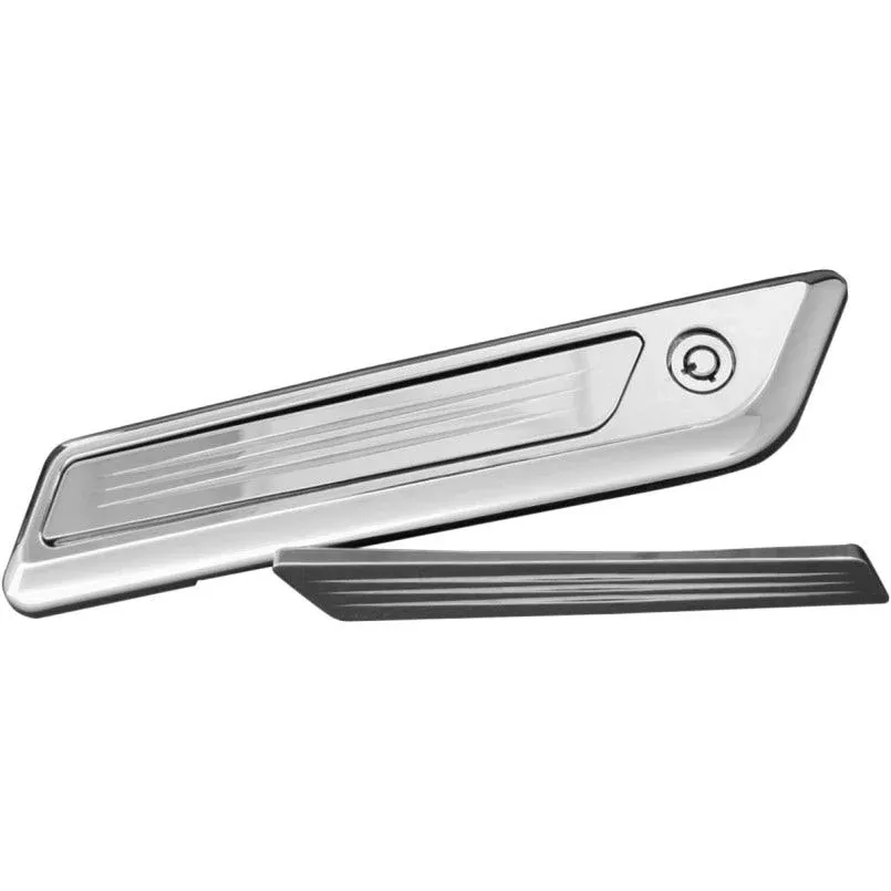 Accutronix Chrome Diamond Latch Cover Inserts for Harley Touring Models 2014