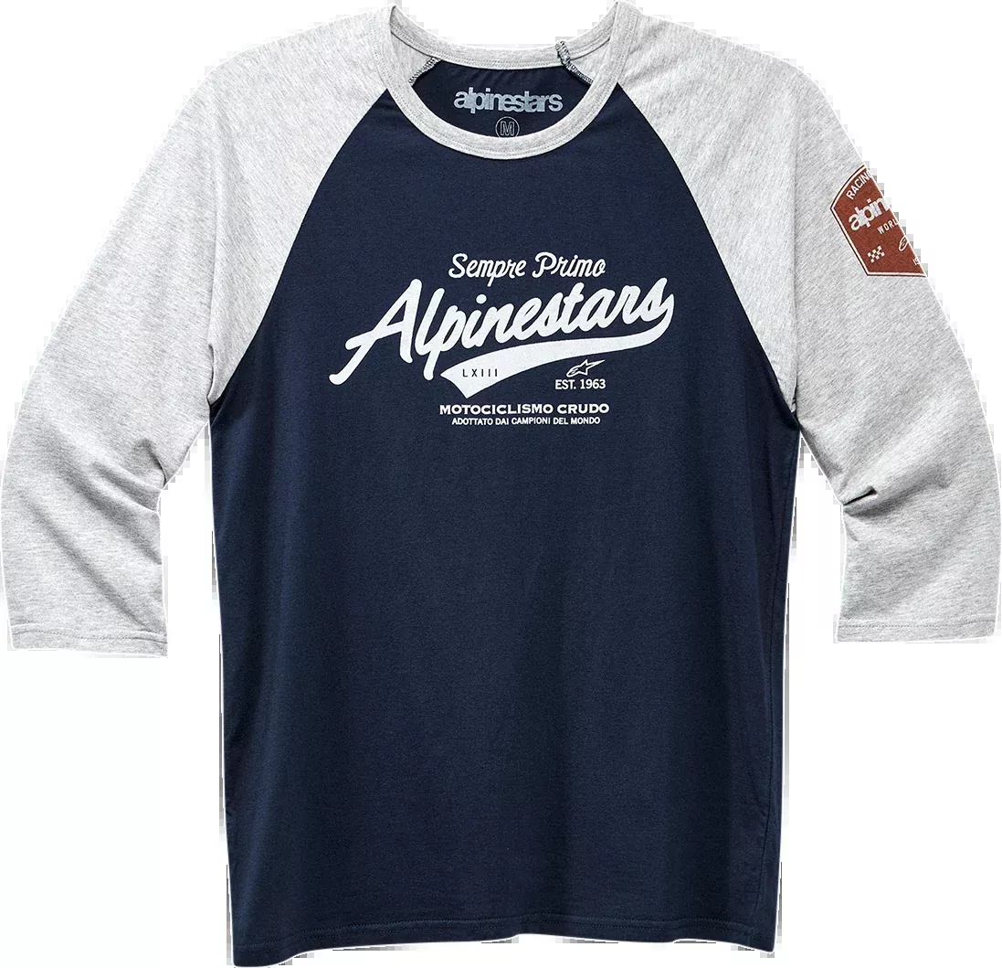 ALPINESTARS Script T-Shirt - Gray/Navy - Large 1230715051171L