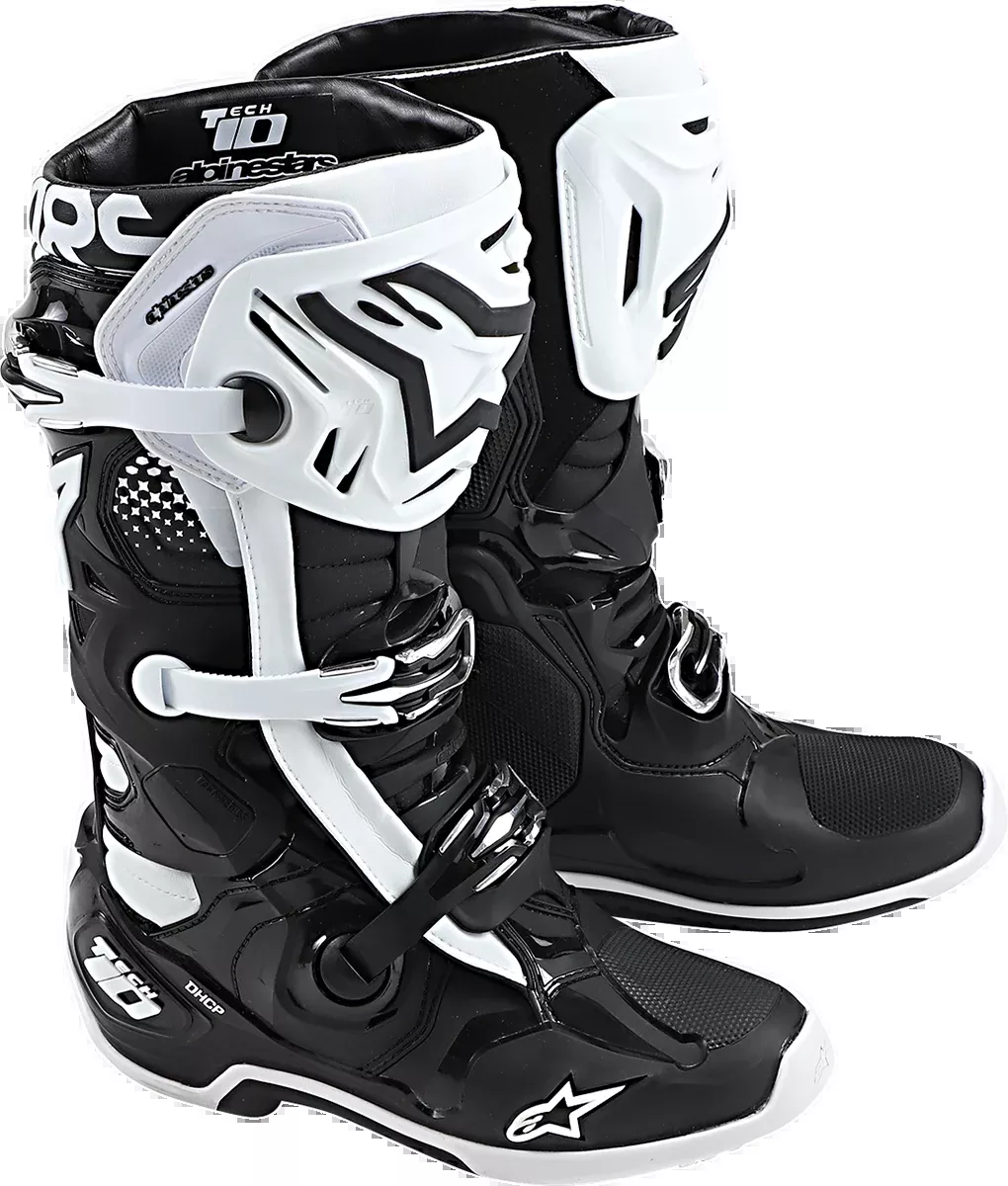 ALPINESTARS Tech 10 Boots - Black/White - US 8 2010020-12-8