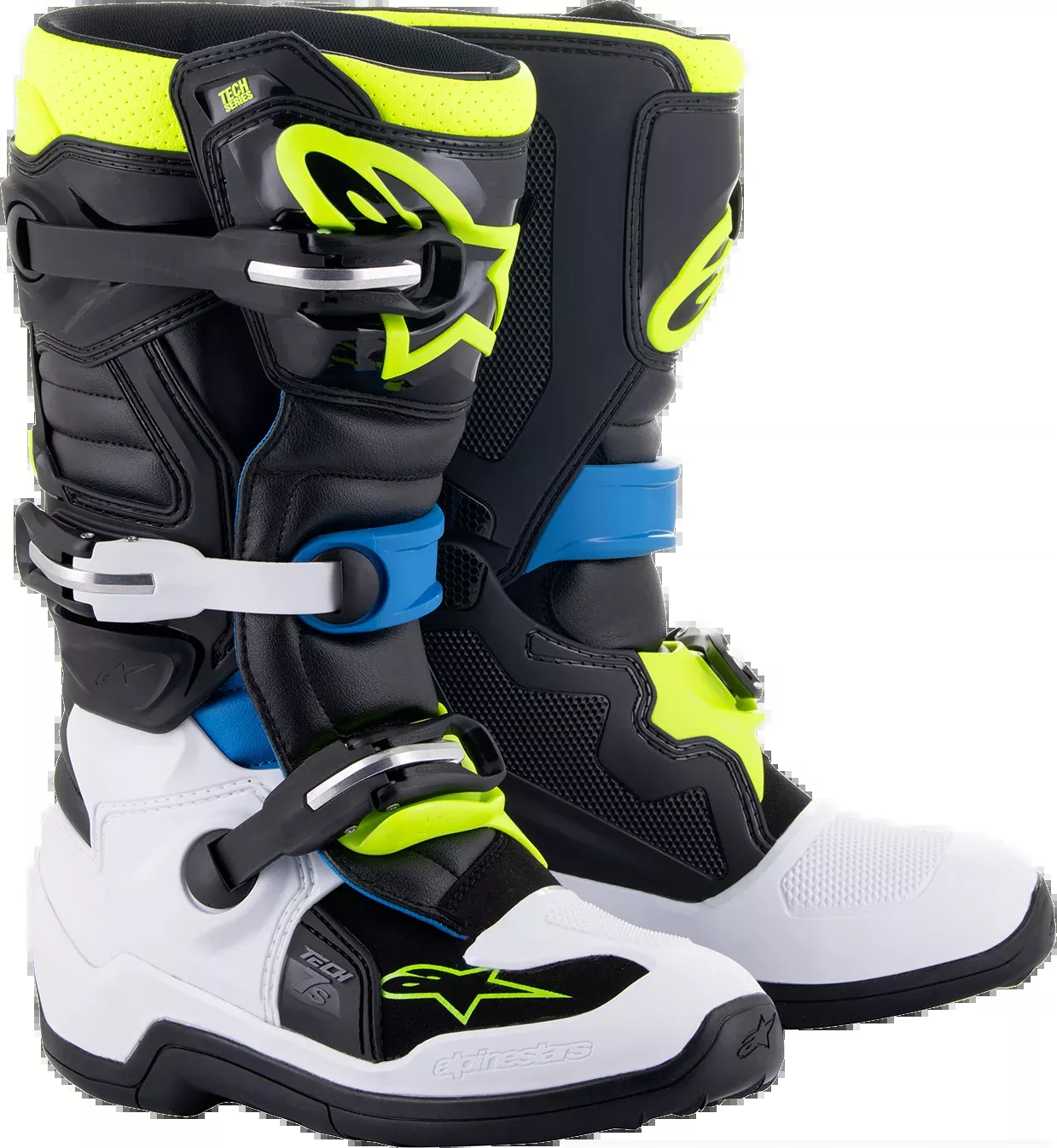 ALPINESTARS Tech 7S Boots - Black/Blue/Yellow - US 6 2015017-1795-6