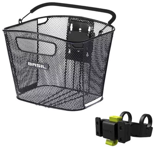 Basil Bold Front KF Basket w/KF Handlebar Holder