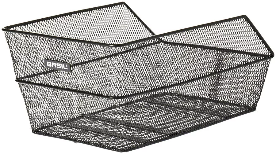 Basil Cento Rear Basket – Steel, Black