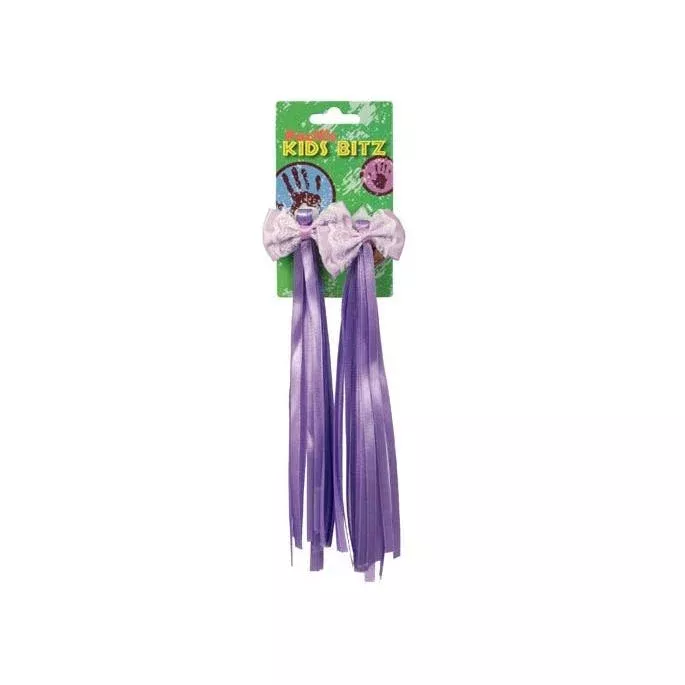 BC Handlebar Streamers Purple with Bow