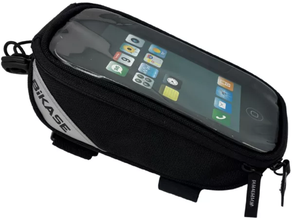 BiKASE EBike Phone Holder – Beetle Phone Bag for Large Diameter Bike Frames
