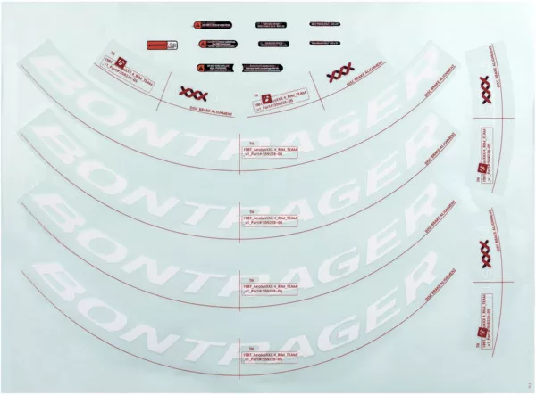 Bontrager Wheelsystem Replacement Aeolus XXX 4 Decal Set
