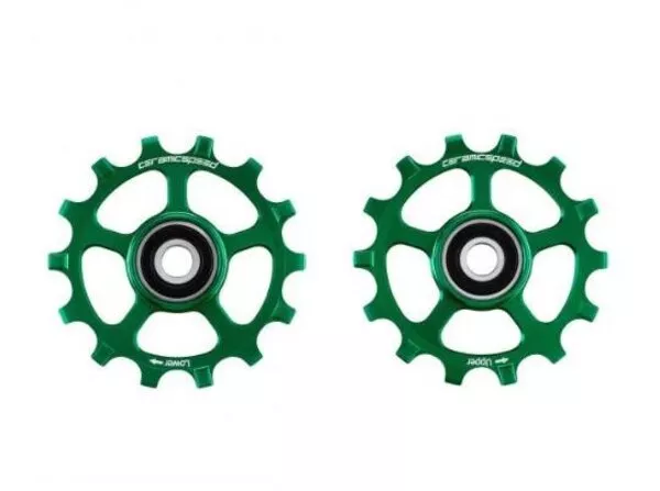 CeramicSpeed Pulley Wheels Coated, Alloy, Green