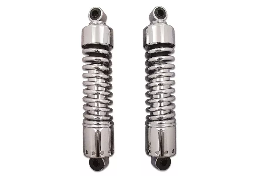 Chrome 12" AEE Lowered Shock Set Exposed Spring 72-84 Harley FL FX Repl 54509-73