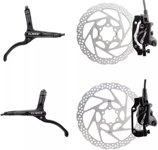 Clarks React 2 160mm Front/180mm Rear Hydraulic Disc Brake Kit