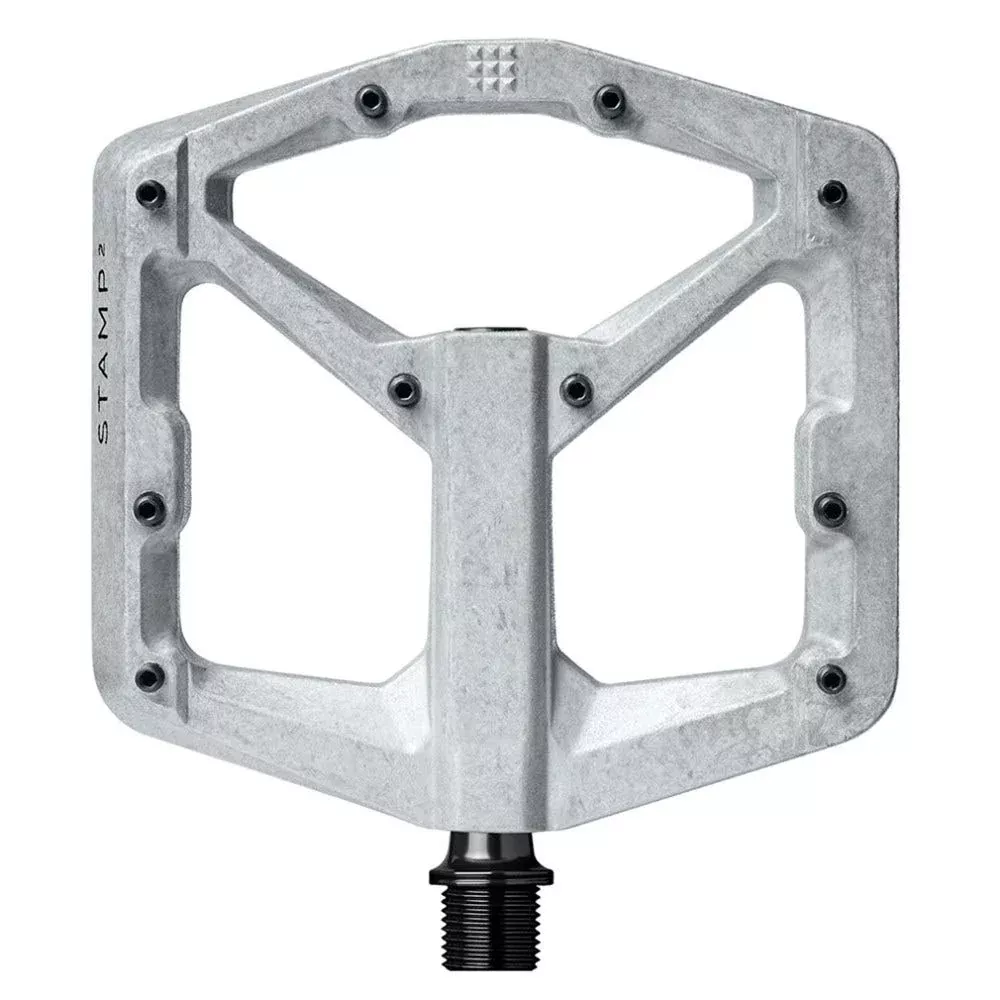 Crankbrothers Stamp 2 Large MTB Flat Pedal Raw Silver