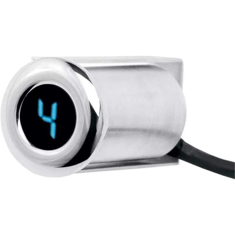 Dakota Digital PGR-1000-F Chrome Blue LED Auto Programming Gear Indicator Flush