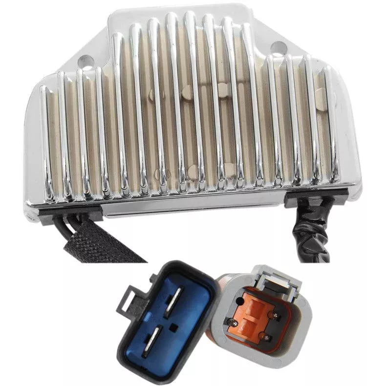 Drag Premium Solid State Chrome Voltage Regulator Harley 04-05 Dyna Rep 74631-04