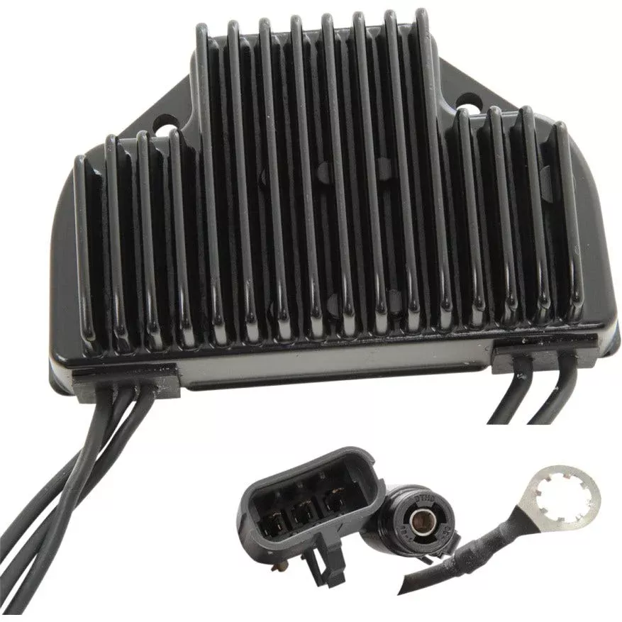 Drag Solid State Black Voltage Regulator Harley 02-07 V-Rod Repl 74494-02