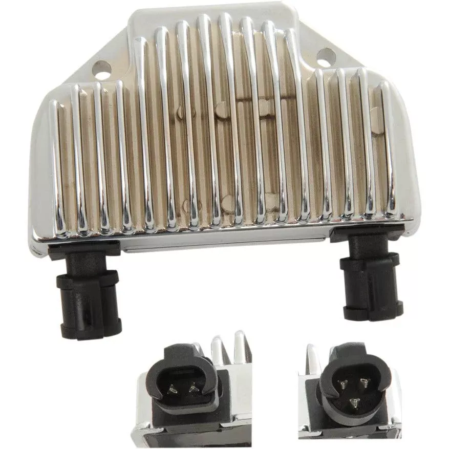 Drag Solid State Chrome Voltage Regulator Harley 08-15 Dyna FXD/WG Repl 74631-08
