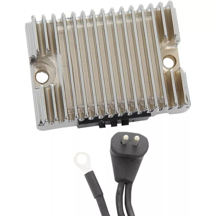 Drag Solid State Chrome Voltage Regulator Harley 84-88 Evo Big Twin Rep 74513-82