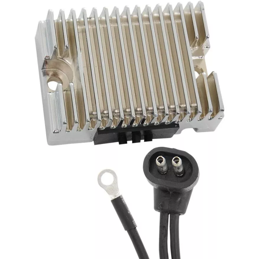 Drag Solid State Chrome Voltage Regulator Harley 89-99 Evo Big Twin Rep 74519-88
