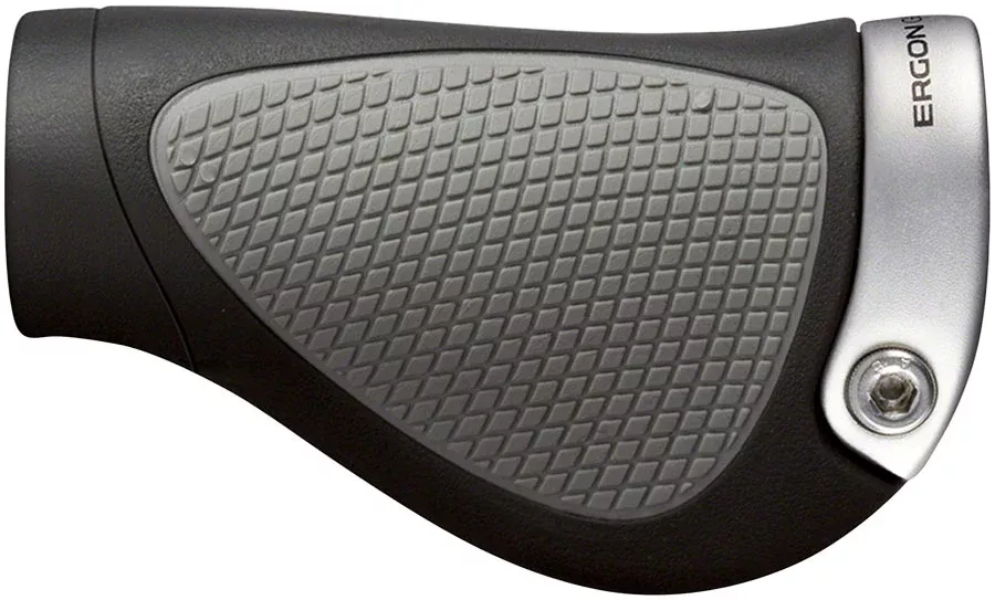 Ergon GP1 Grips – Lock-On, Twistshift, Small, Black/Gray