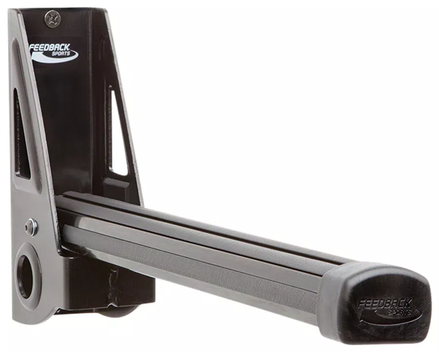 Feedback Sports Wall Post Display Stand – 1-Bike, Wall Mounted, Folding, Black