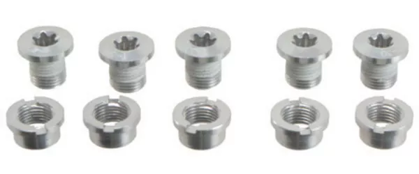 FSA Torx Single Ring Bolt Set, Silver Aluminum