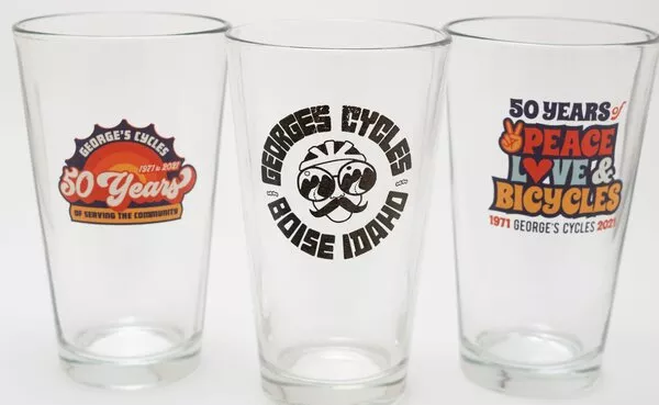George's Cycles George's Pint Glass