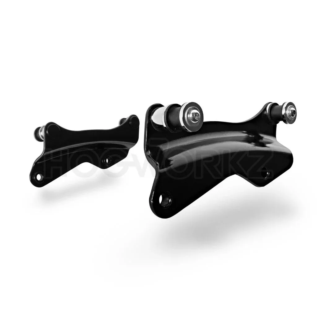 Hogworkz Black Detachable 4 Point Tour Pack Backrest Docking Hardware Harley 14-22