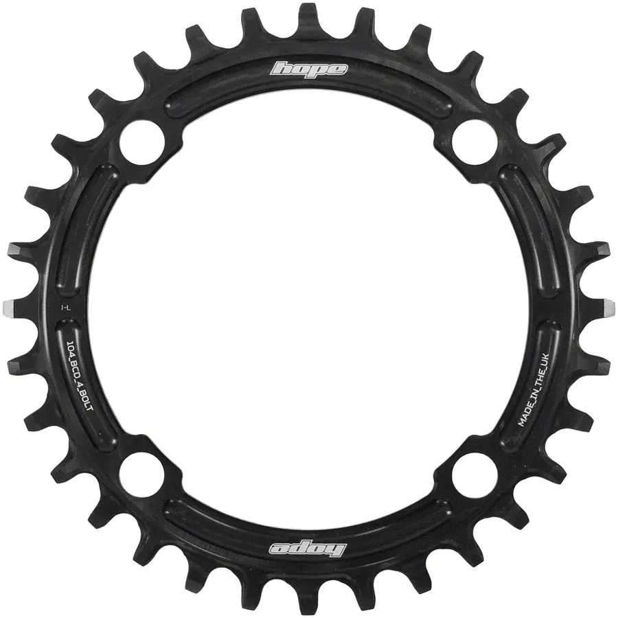 Hope Retainer Chainring – 34t, 104 BCD, R22, Black