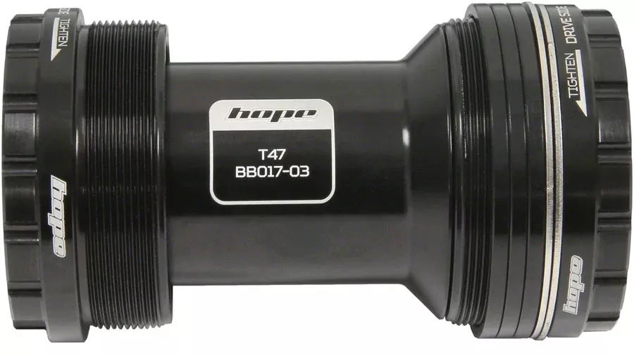 Hope T47 Bottom Bracket Bottom Bracket – 68/73mm, For 30mm Spindle, Stainless, Black
