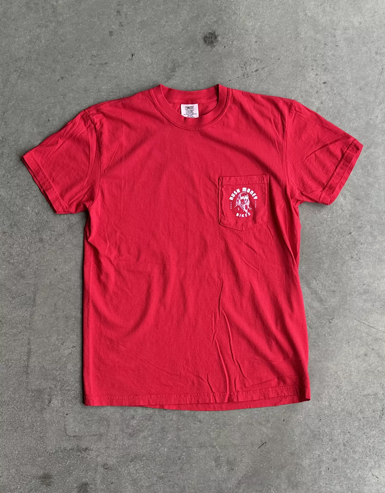 Hush Money Bikes Ben Cranklin T-Shirt Pizza Boy Pocket T