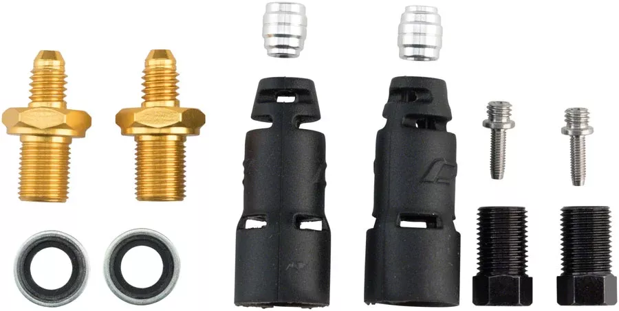 Jagwire Pro Quick-Fit Adapters for Hydraulic Hose – Fits SRAM Guide and Level, and Avid Code, DB, Elixir, and Juicy