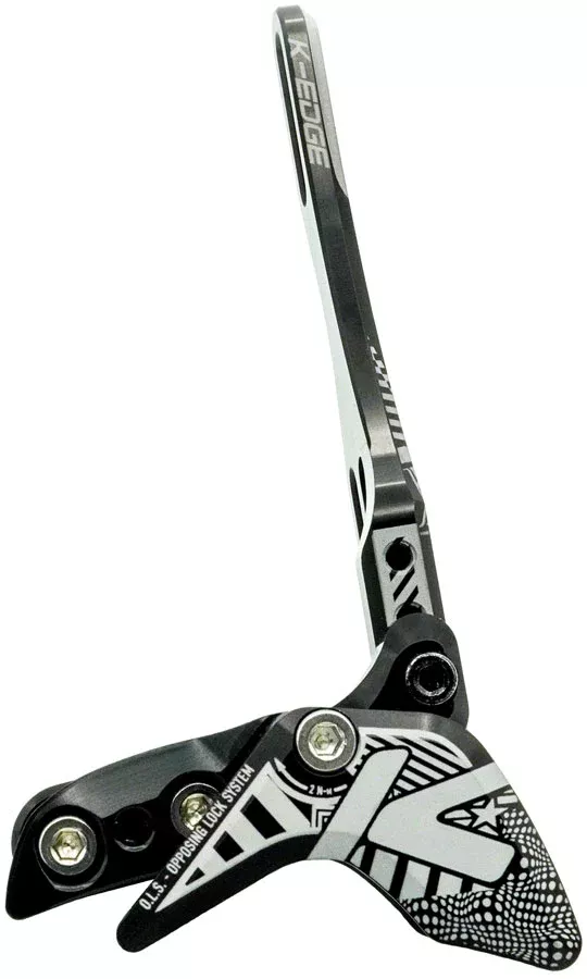 K-EDGE 1x Race W Chain Guide – For Single Chainring, Water Bottle Attachment Point, Black/White
