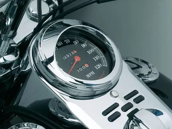 Kuryakyn Speedometer Trim Ring with Visor for Harley Models