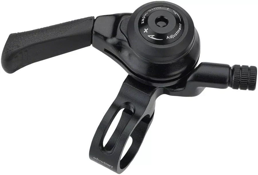 microSHIFT Left Thumb Shifter – MTB, Double/Triple, Friction, Black