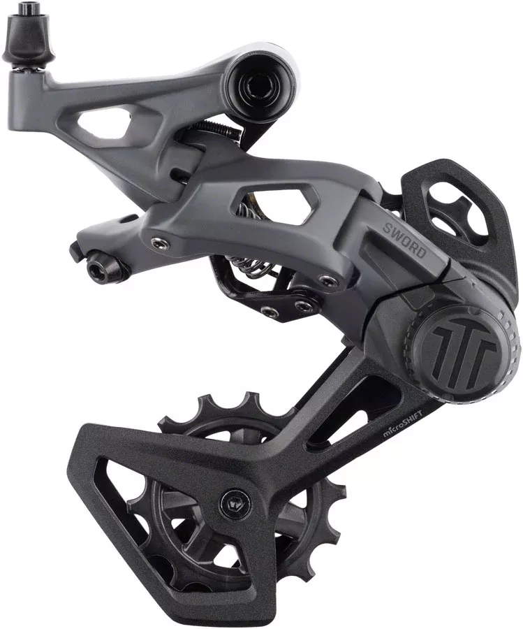 microSHIFT Sword Rear Derailleur – 10-Speed, Medium Cage, Compatible with Sword 1x, Gray