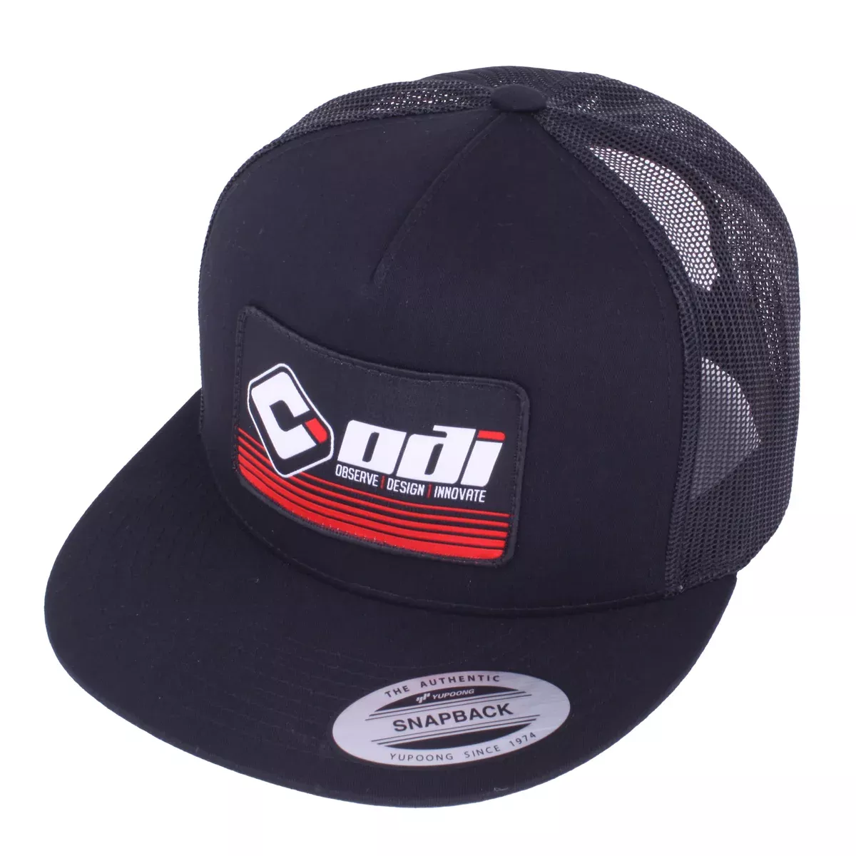 ODI FADE HAT Flat Bill – BLACK/Black/Red