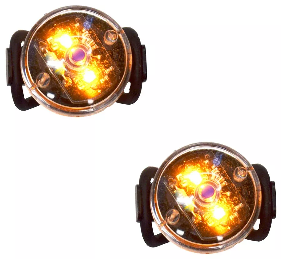 Planet Bike Button Blinky Side Light Set, Amber