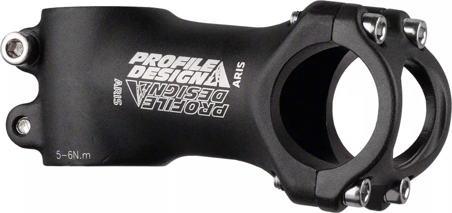 Profile Design Aris Stem – 80mm, 31.8 Clamp, +/-7, 1 1/8″, Aluminum, Black