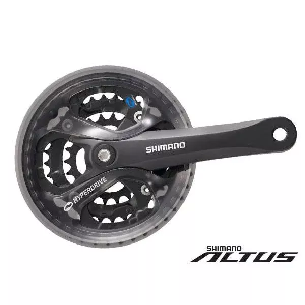 Shimano Crankset 175mm 42-32-22 Black with Guard
