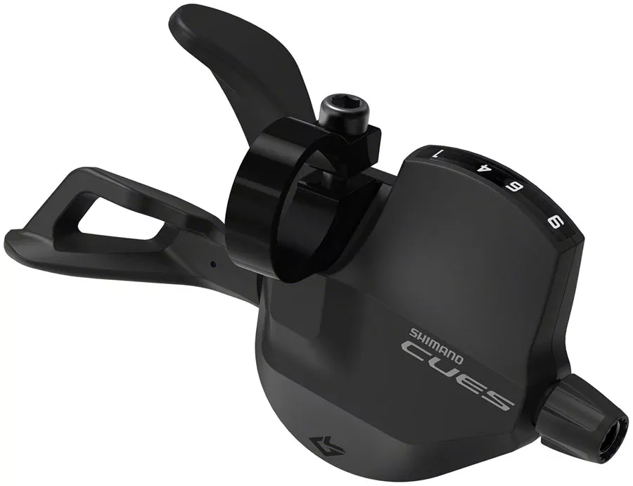 Shimano CUES SL-U4010-9R Shifter – Right, 9-Speed, Rapidfire Plus, Optical Gear Display, Black