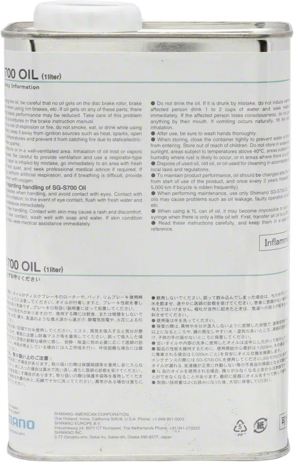 Shimano S700 Alfine Oil – 1L, Bulk