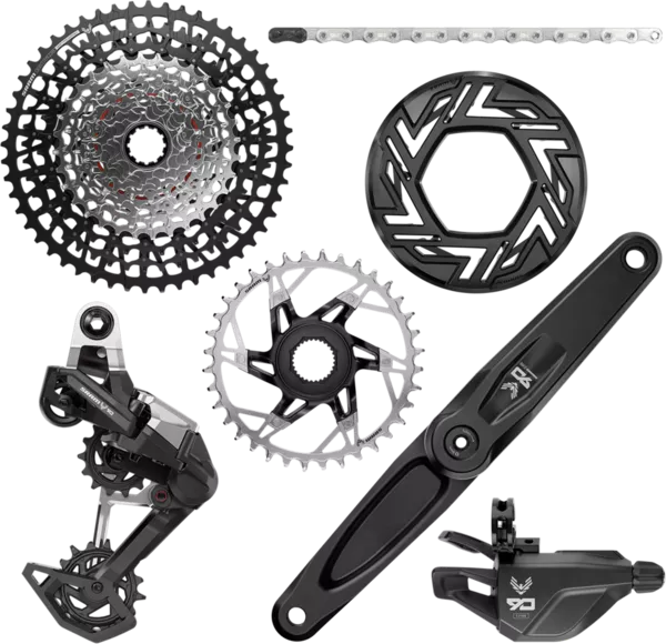 SRAM Eagle 90 E-MTB Groupset, No Cranks, 34T Clip-On Guard