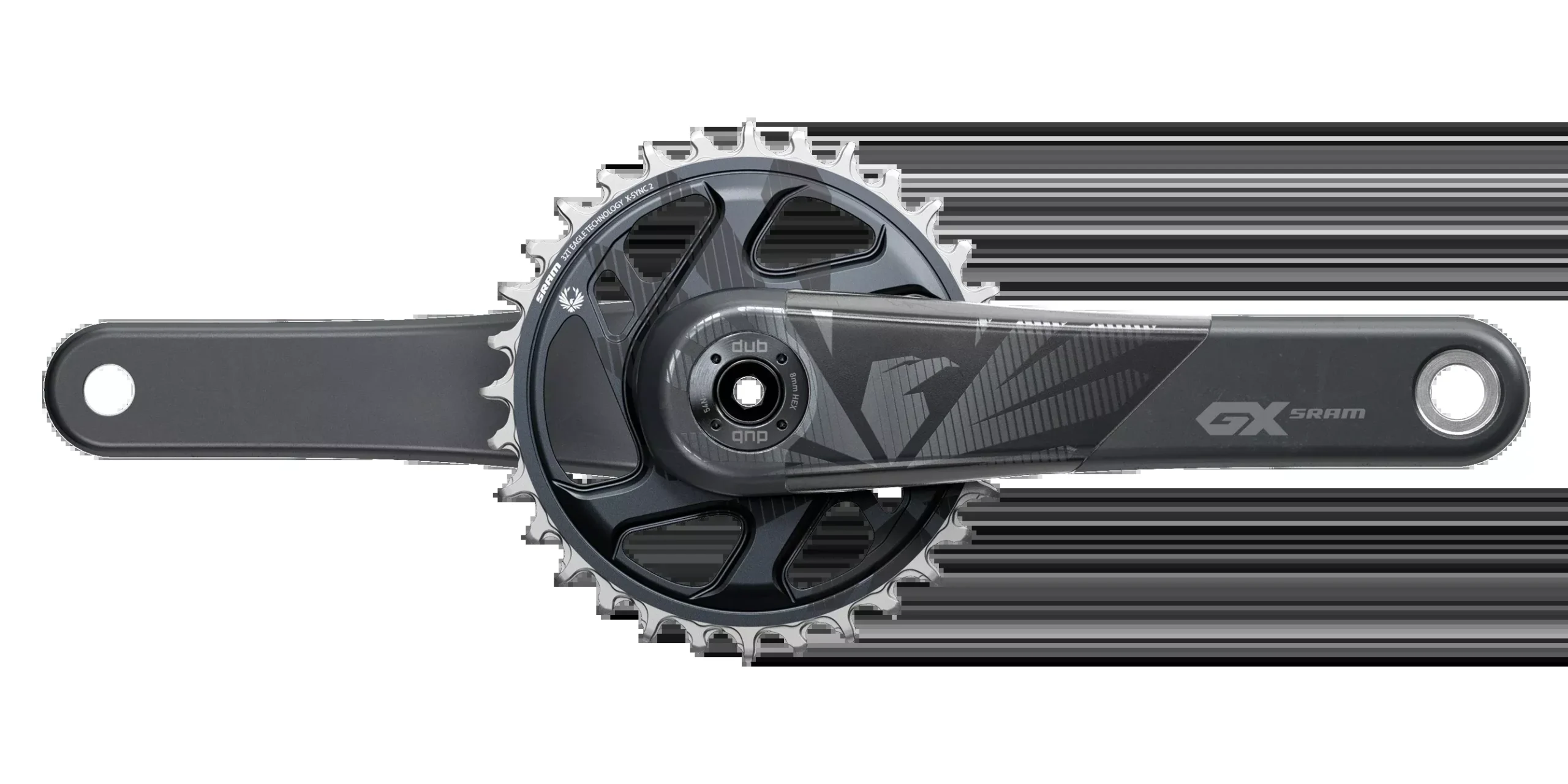 SRAM GX Eagle Carbon Boost Crankset – 175mm 12-Speed 32t Direct Mount DUB Spindle Interface Lunar