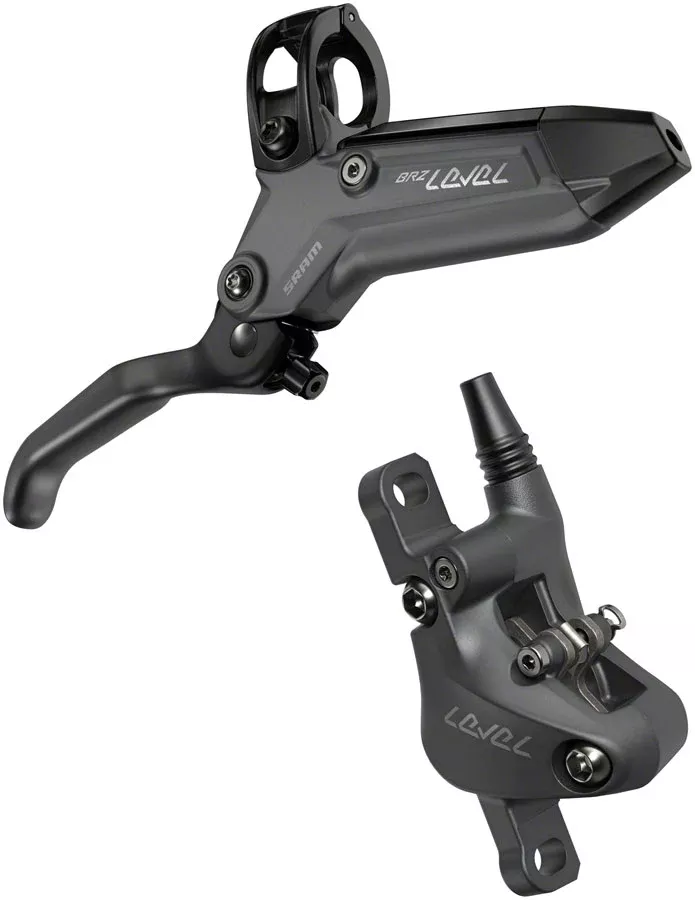 SRAM Level Bronze Stealth Disc Brake and Lever – Front, Post Mount, 2-Piston, Aluminum Lever, SS Hardware, Dark Polar, C1