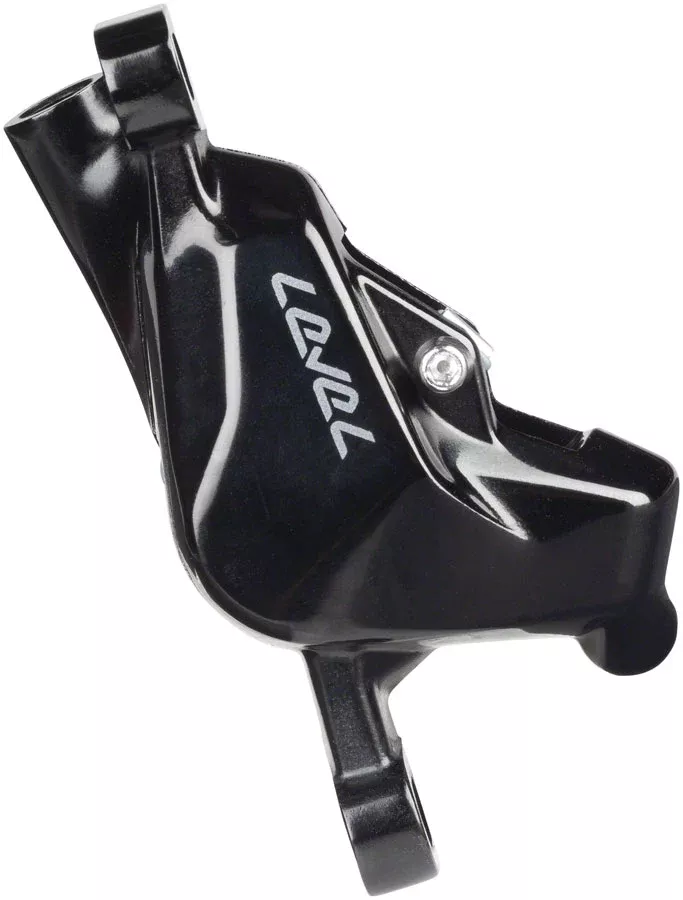 SRAM Level Silver Stealth Disc Brake Caliper Assembly – Front/Rear, Post Mount, 2-Piston, Black, C1