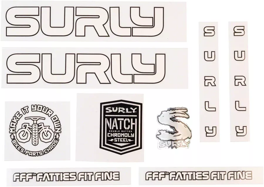 Surly Intergalactic Decal Set – White