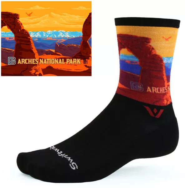 Swiftwick Vision Impression National Park Crew Socks - 6-inch
