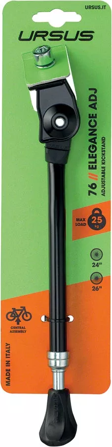Ursus Elegance Adjustable Kickstand – Medium 24″/26″/28″, Black