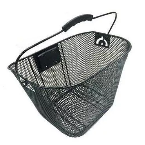 Wire Mesh Front Basket with Adjustable QR Black