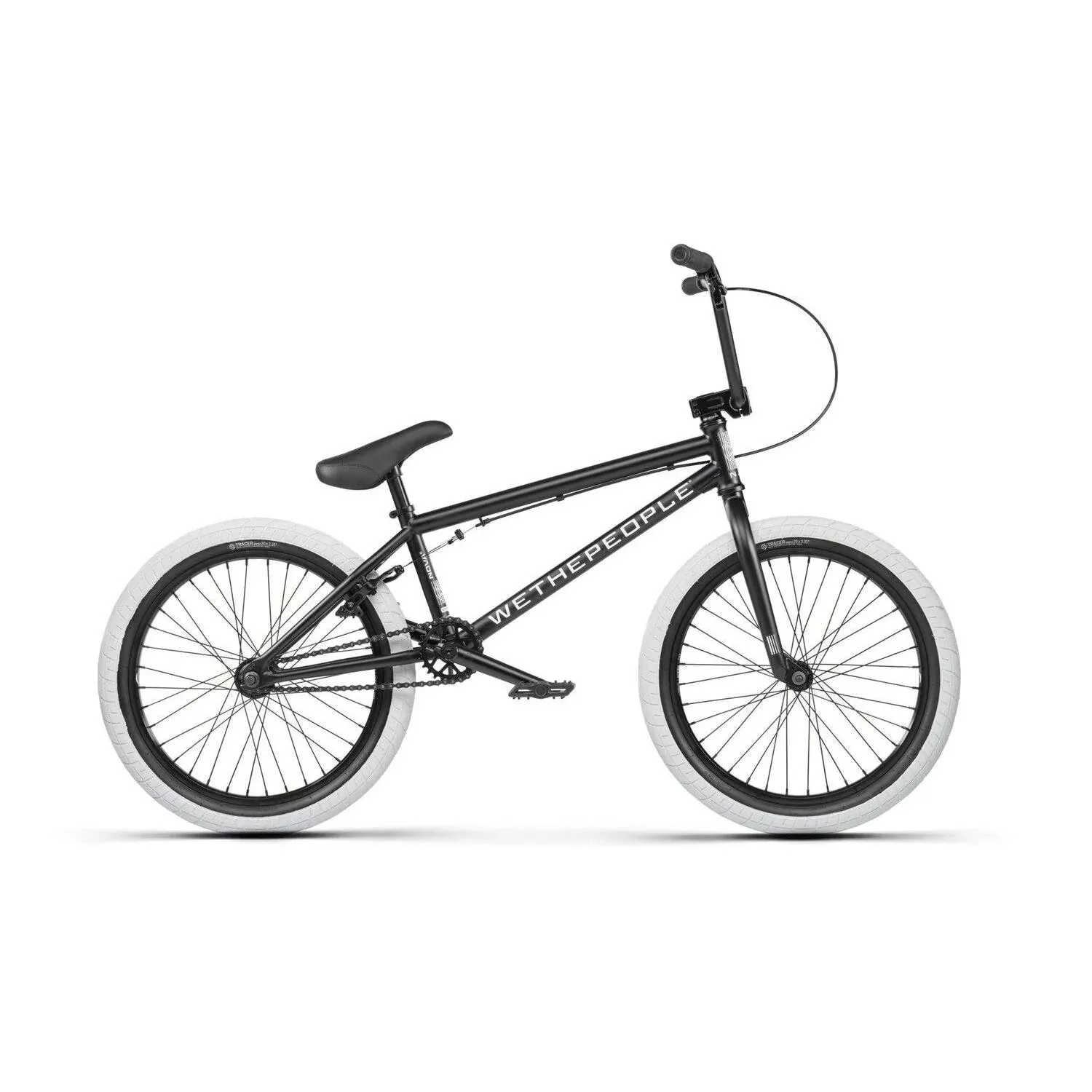 WTP Nova 20” BMX Bike Matt Black/White Tyre